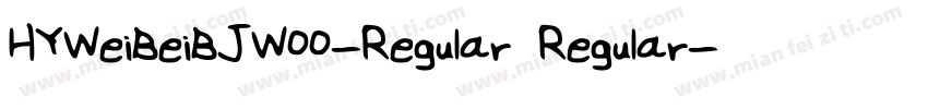 HYWeiBeiBJW00-Regular Regular字体转换